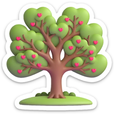 heart-shaped tree sticker