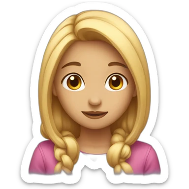 Girl who’s shy sticker