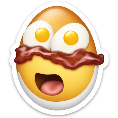 egg with barbecue sticker