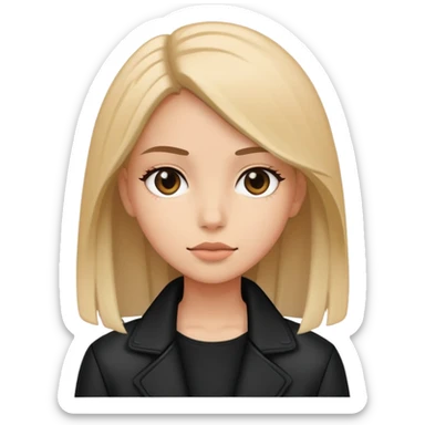 girl in black jacket sticker