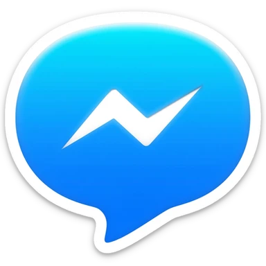 White facebook messenger  sticker