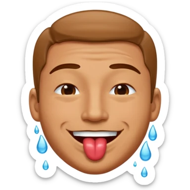 Hombre se les hace agua la boca sticker