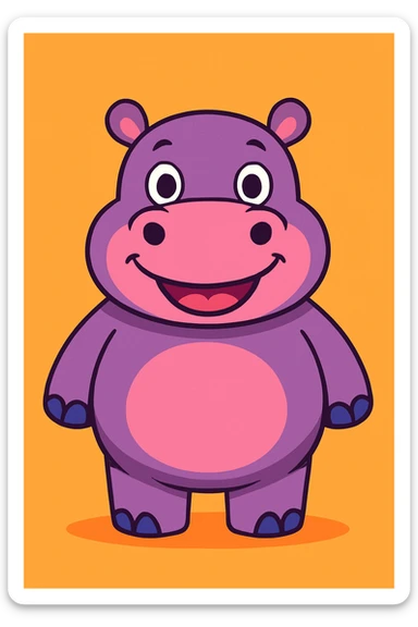Hippo sticker