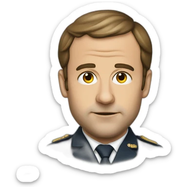Macron avec un grand nez sticker
