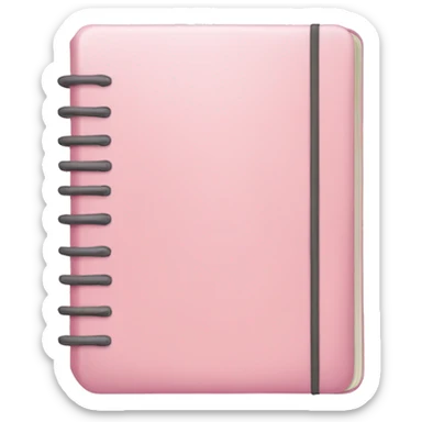 Light pink notebook sticker