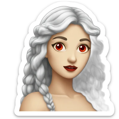 Siren (greek mythology) with red eyes sticker
