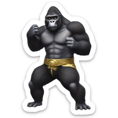 Gorilla doing a JoJo bizarre adventure pose sticker