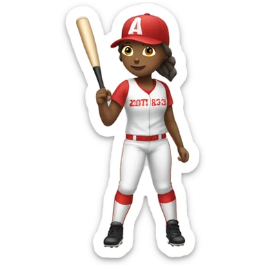 Softball girl  sticker