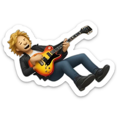 Guitarist falling over sticker