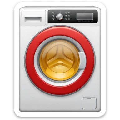 filled washing machine sticker