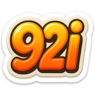playful and bold text '92i' as an emoji sticker