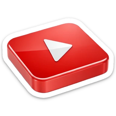 YouTube logo play button sticker