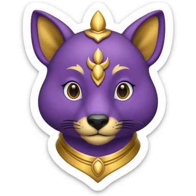 The sha animal that represents the god Sutekh/Set in ancient egyptian mythology, themed purple and gold, but male anthropomorphic sticker
