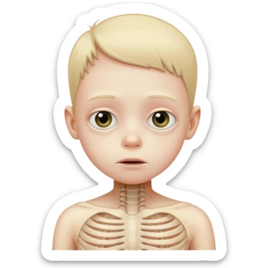 criança com corpo extremamente magro sticker