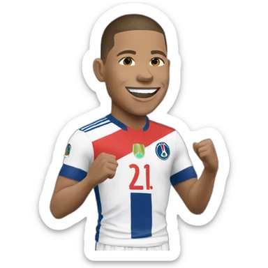 Mbappé qui fait ça célébration sticker