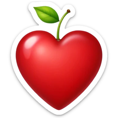 Cherry heart  sticker