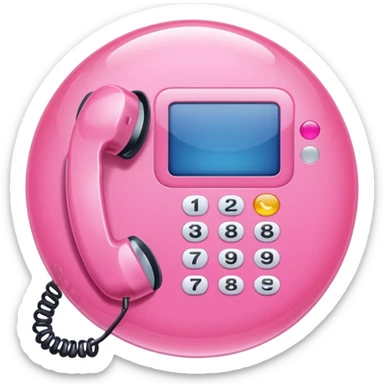 pink phone call caller id bubble sticker