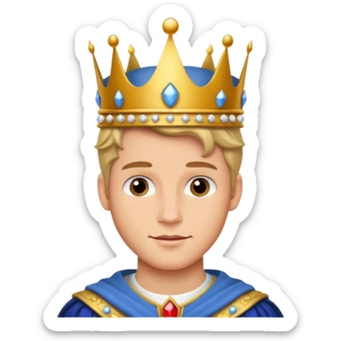 Prince Charming from Disney with crown sticker