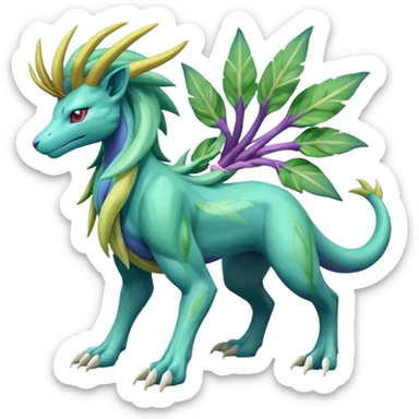 Suicune-Manectric-Meganium-Virizion-fusion (full body) sticker