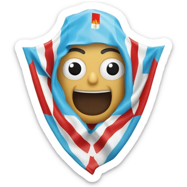 La bandera de Galicia en la superficie gallega  sticker