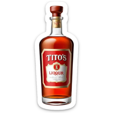 Tito’s liquor bottle sticker