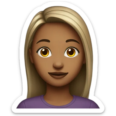 A girl emoji designed with the name raha sticker
