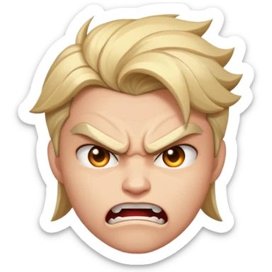 angry emoji of another Mobile Legends: Bang Bang hero, fierce look, inspired by the game sticker