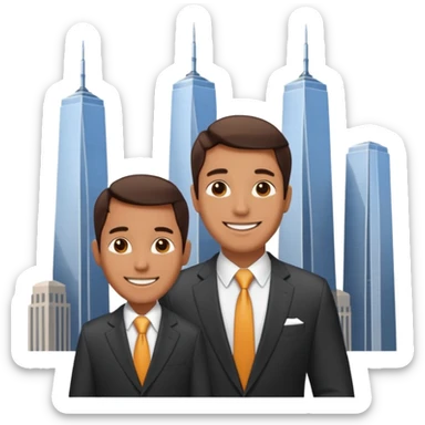 Twin tower gangster mans sticker