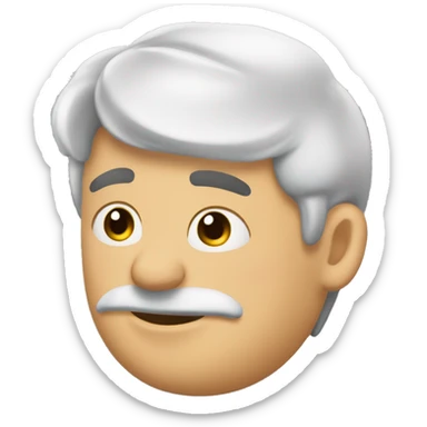 creame un emoji de un varon de 25 años casi gordito de piel blanca y con cabello negro rulo un poco largo sticker