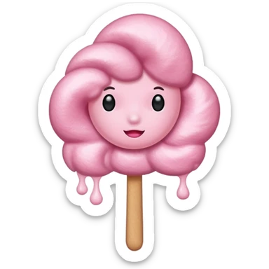 pink cotton candy sticker