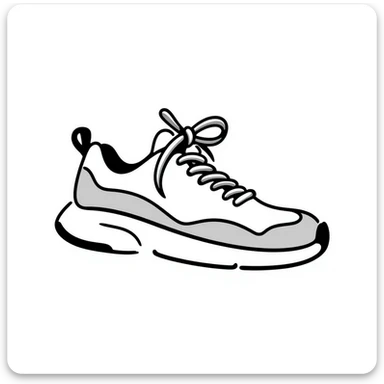 Running shoe sneaker with laces sticker