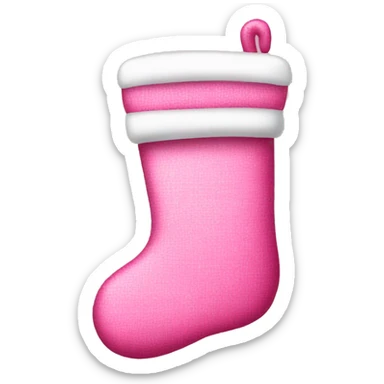 Pink Christmas stocking  sticker