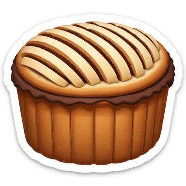 sweet bread sliced with cocoa lines inside sticker
