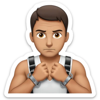 a handcuffed guy sticker