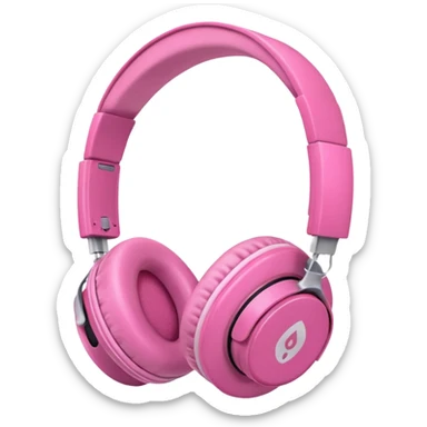 Pink Headphone other model sticker