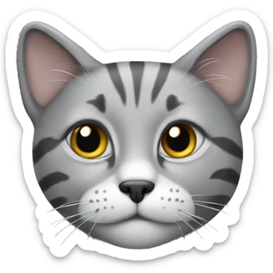 Cat grey schotland sticker