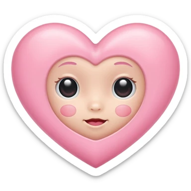 Baby pink heart sticker