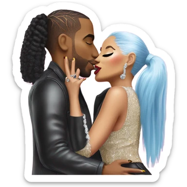 Nicki Minaj kissing Cardi B sticker