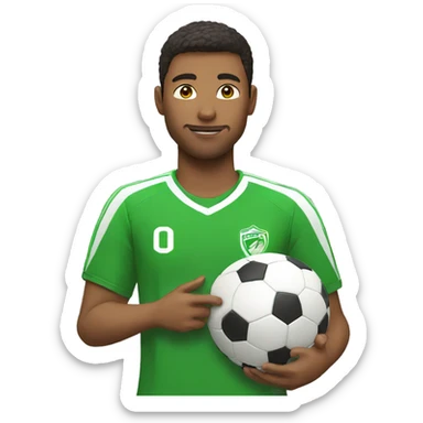 touching a soccer ball with shoulder sticker