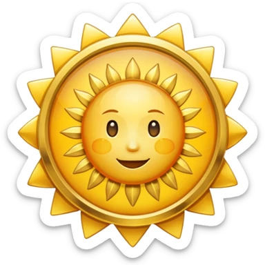 Verified badge with the body of a Sun ☀️ sticker
