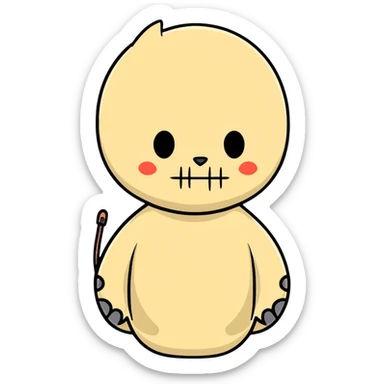 healed scar with stitches sticker