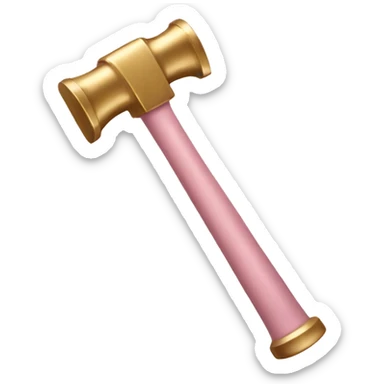 Light Pink and gold hammer sticker