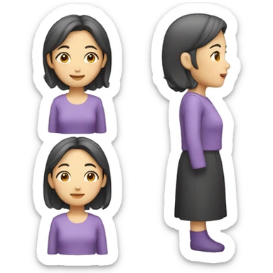 une femme asiatique de 60 ANS sticker