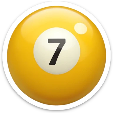 billiard ball 7 number sticker