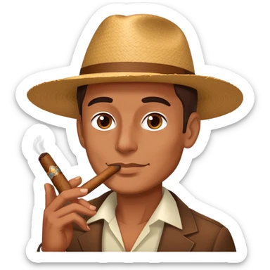 Myself enjoying a cigar sticker