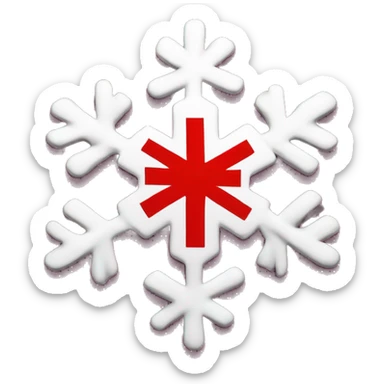 Make a snowflake with a Red Cross across it, put a big Red Cross across it like if you wanted to cancel the snowflake sticker