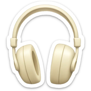 Cream color headphone  sticker