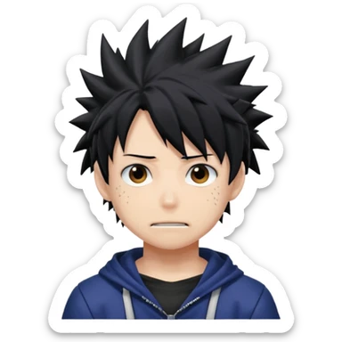 dabi from my hero academia with a cute expression sticker