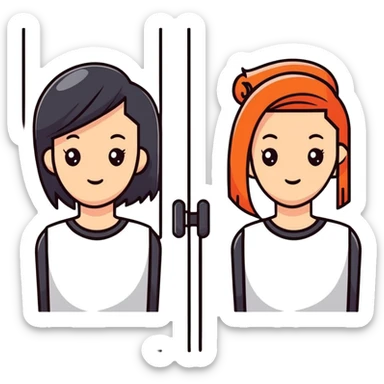 hair salon marketing social media promotion, hairstyle before and after sticker