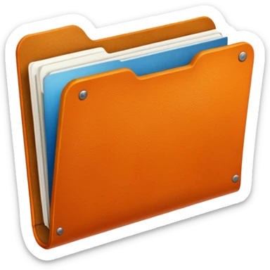 Orange folder sticker
